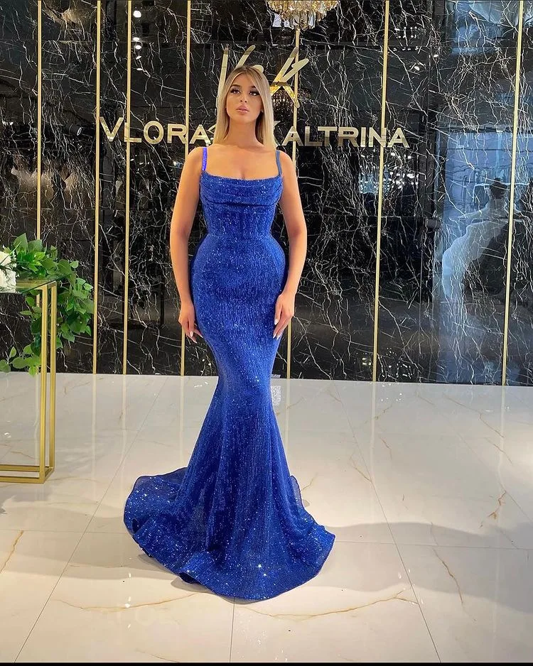 

Banquet Dress Vestidos Backless Floor Prom Dress Women Sequin Party Evening Maxi Mermaid Hem Long Embroidered Flower Print Dress