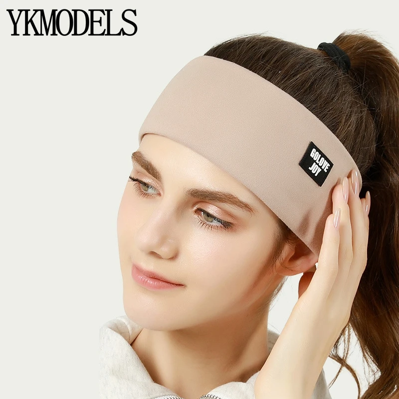 

Women Winter Warm Fleece Sweatband Ear Cover Head Scarf Cycling Ski Snowboard Tennis Men Yoga Outdoor Sports Windproof Headband