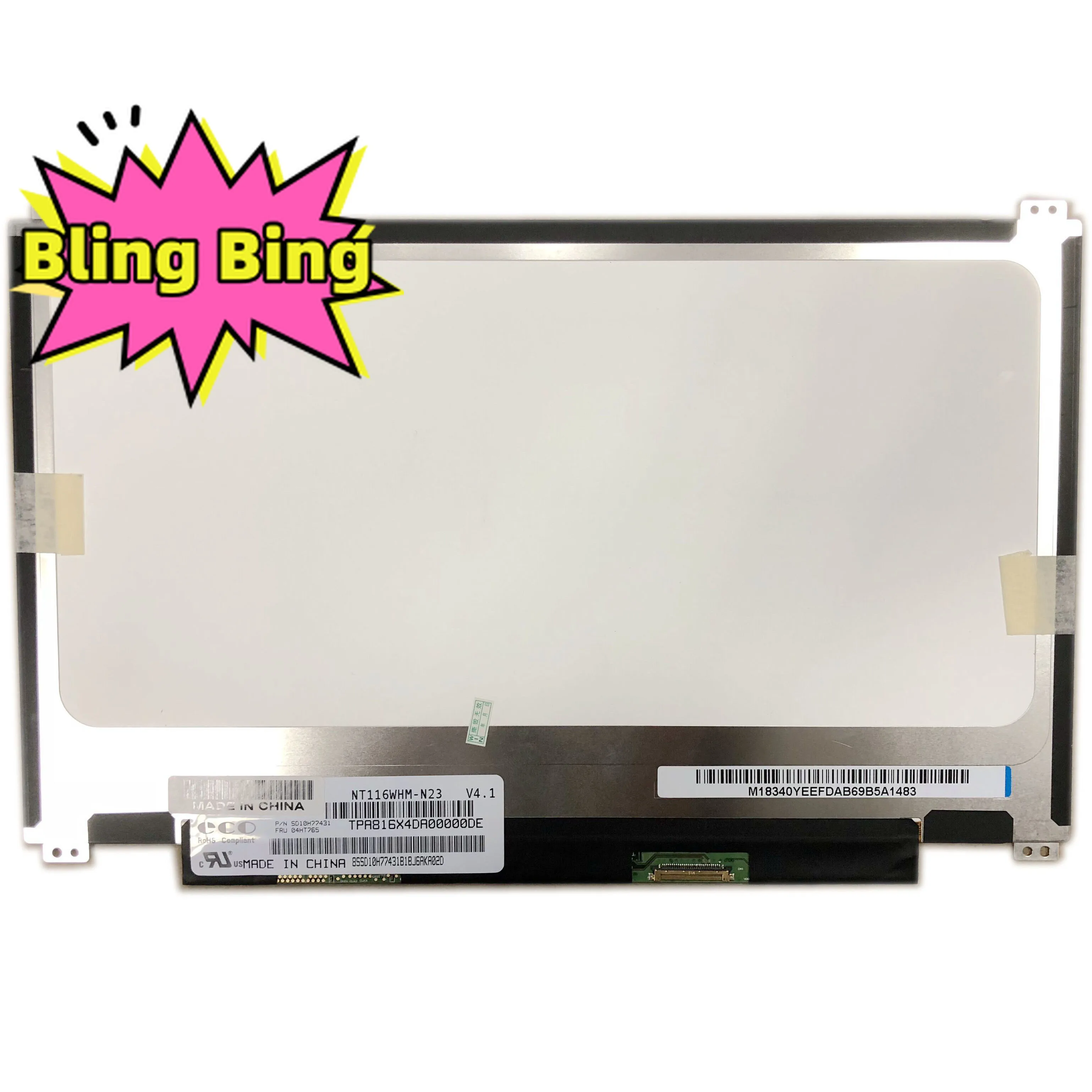 

Φ V4.1 fit LCD B116XTN01.0 NT116WHM-N23 B116XTN02.3 N116BGE-EA2 11,6 "1366 × 768 вверх + вниз отверстия Винт