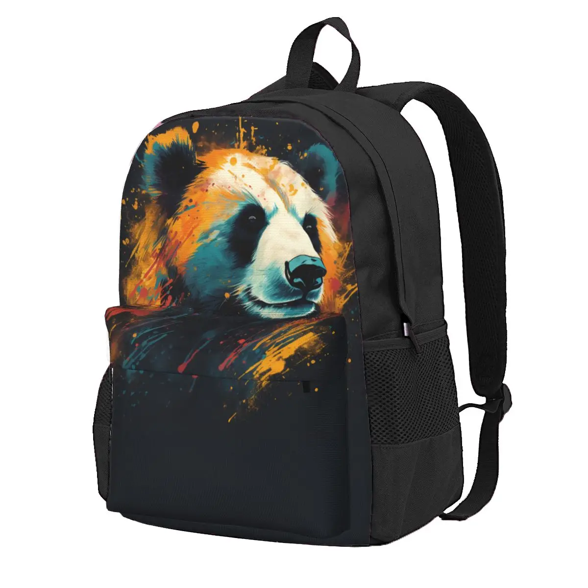

Рюкзак с изображением панды, мужские дорожные рюкзаки с изображением головы животных, уличная одежда, школьные сумки, дизайнерский прочный рюкзак