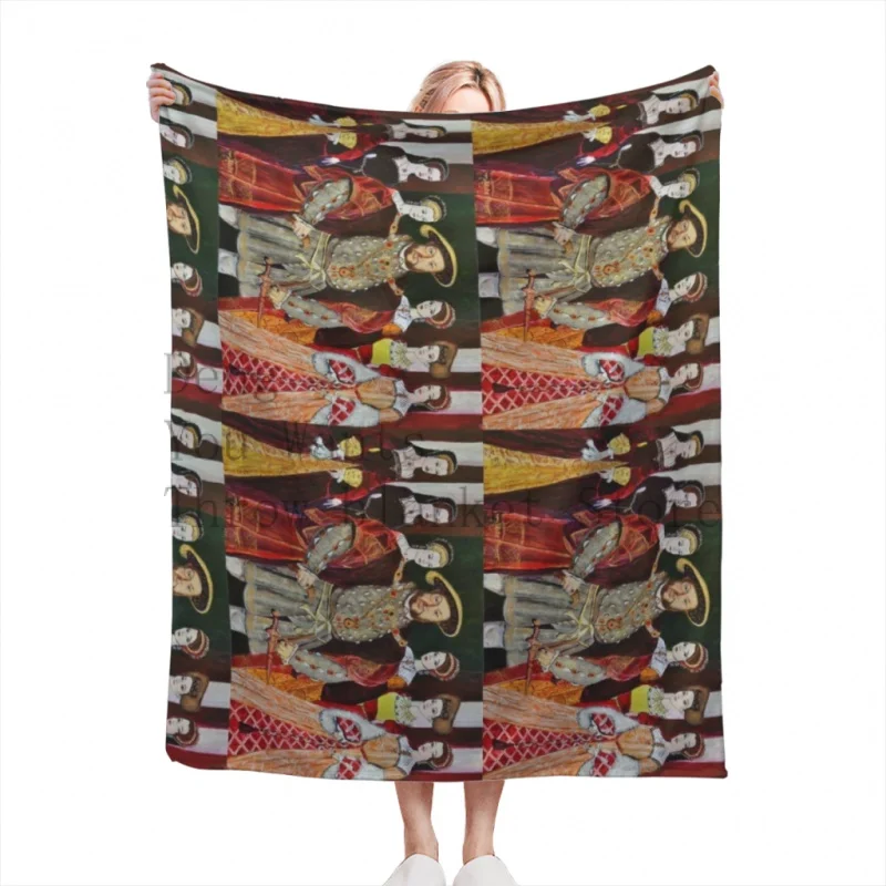 

King Henry 8th and His Six Wives Throw Blankets For Travel Light Dorm Room Essentials Luxury Thicken Blanket