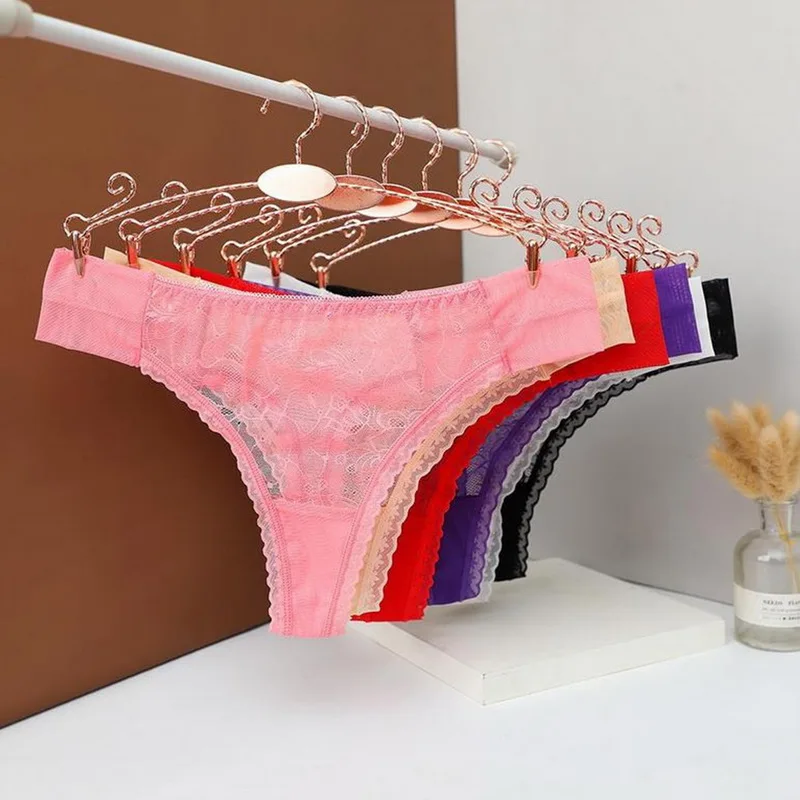 

Women Sexy Panties Lace Underpants Low-waist Panties Perspective Briefs Female Hot Underwear Lingerie Lace Sexy Thong