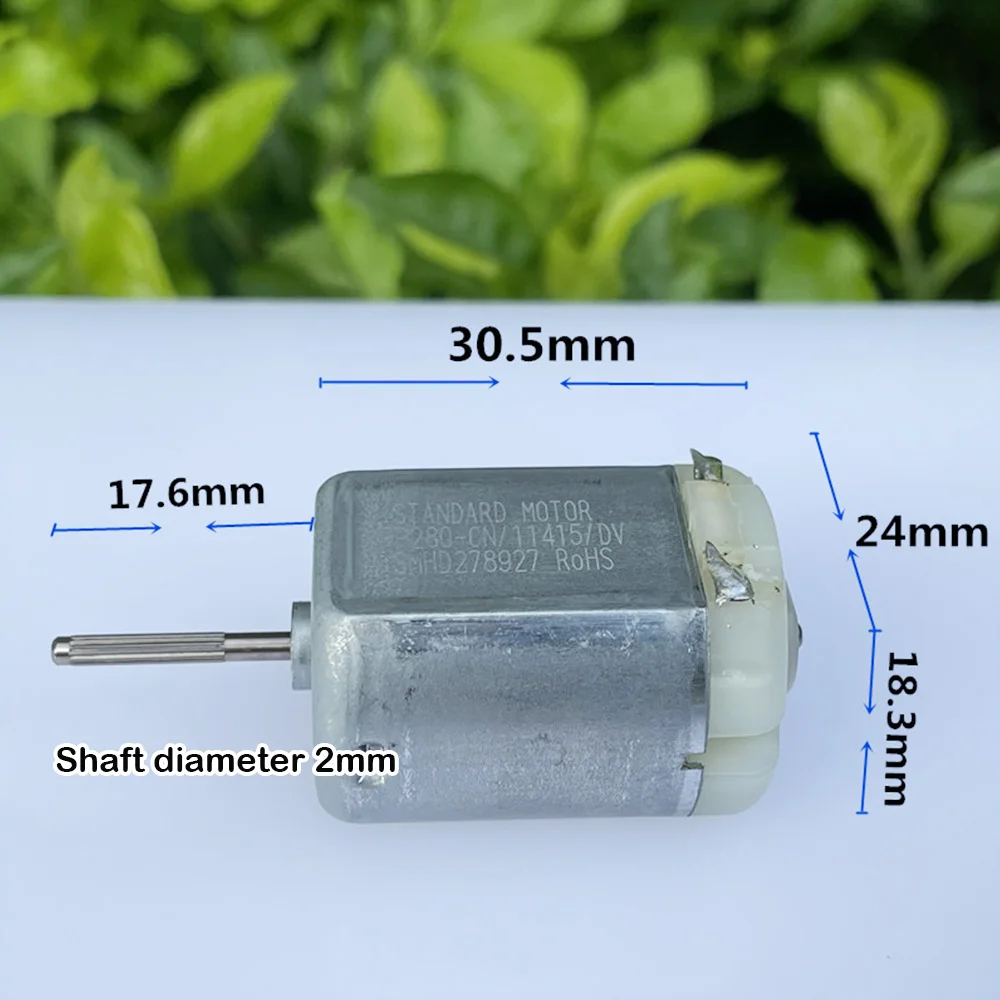 Standard FP-280 Carbon Brush Motor Long Shaft DC 6V-14.4V 9V 12V 5900RPM for Sweeper Accessories Electric Toy Model 280