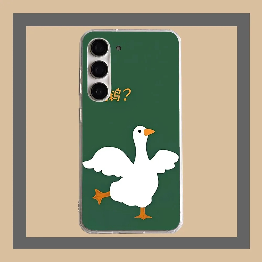 Чехол для телефона Duck Untitled Goose Game Samsung Galaxy A52 A12 A51 S21 Edge S22ULTRA S23 S20LITE Plus Ultra Transparent Cover