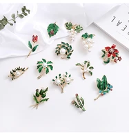 exquisite creative brand design color flower brooch fashion plant orange blossom brooches for bridesmaid wedding accessories