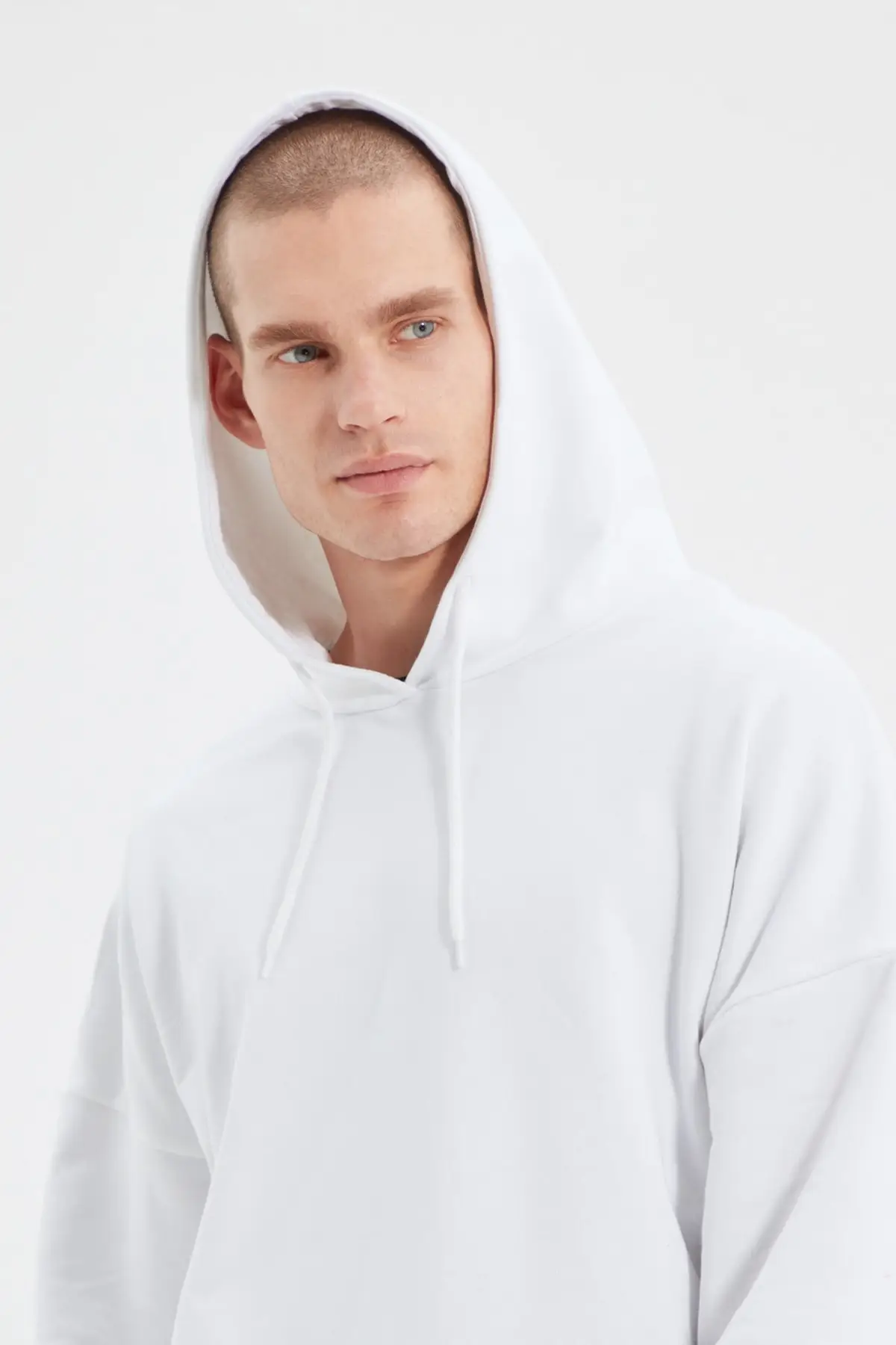 

White men's Hoodie Long Sleeve Printed Sweatshirt TMNAW20SW0489