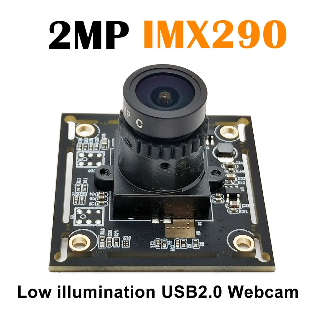 

2 Megapixel HD 1080P 1920*1080 USB Camera Module IMX290 0.001Lux Starlight Low illumination USB2.0 Webcam MJPEG YUY2 PCBA