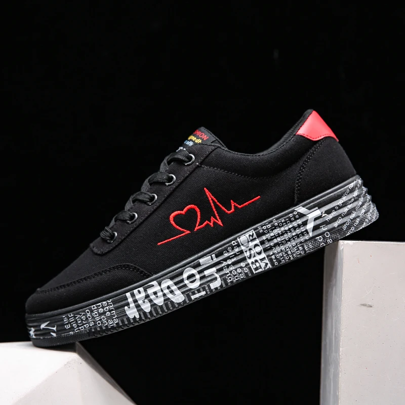 Ladies Canvas Shoes Fashion Sneakers Men's Lace-Up Casual Shoes Vulcanized Couple Shoes Graffiti Sneakers Zapatos Hombe