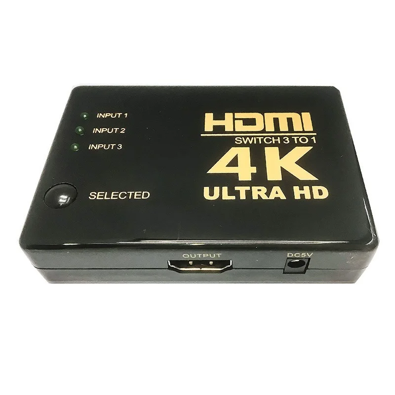 3 Port 4K*2K 1080P Switcher HDMI-compatible Switch Selector 3x1 Splitter Box Ultra 4K UHD for Xbox PS3 PS4 HDTV Video Adapter