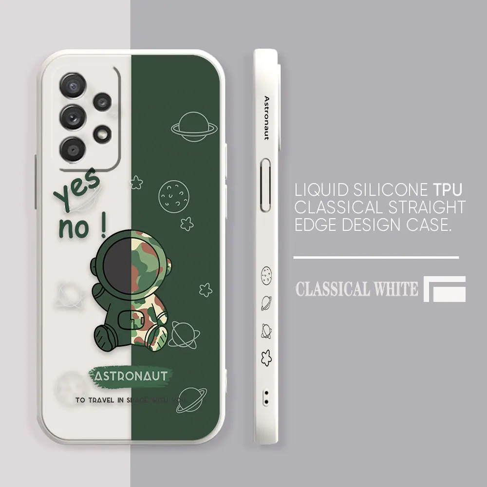 Case For Samsung Galaxy A91 A14 A73 A72 A71 A53 A52 A51 A42 A33 A32 A22 A21S A13 A715F A52S A22S 4G 5G Case Astronaut Camouflage