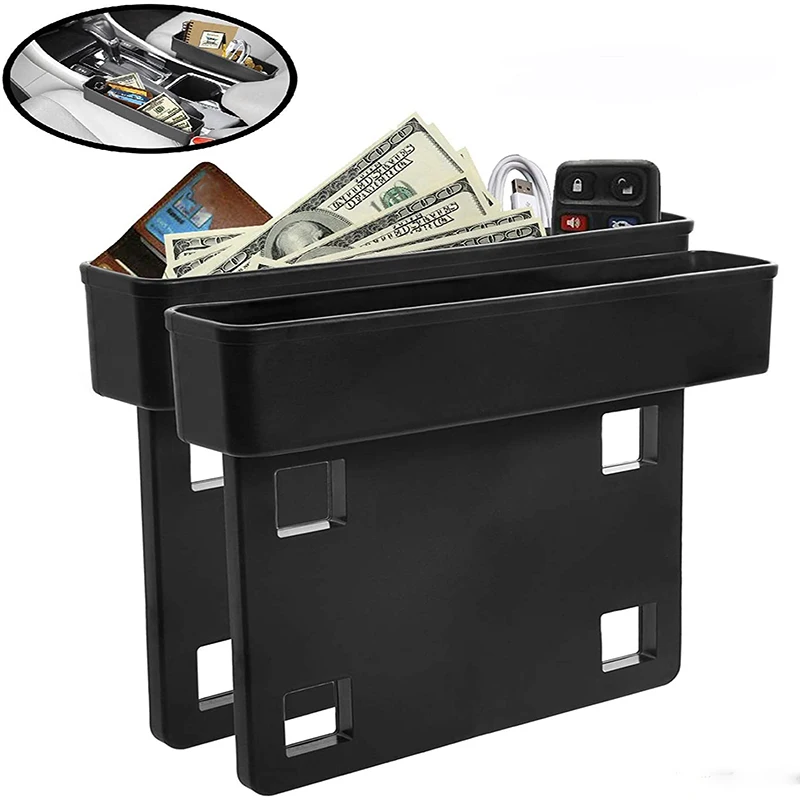 Black Car Seat Organizer Car-Styling Car Seat Seam Bag Useful Pocket Holder Storage Pouch Phone Purse Coins