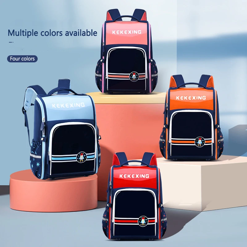 

New Schoolbags For Primary School Students Grade 1-6 PU Leather Backpacks For Reducing Burden And Protecting Spine Girl Boy Gift