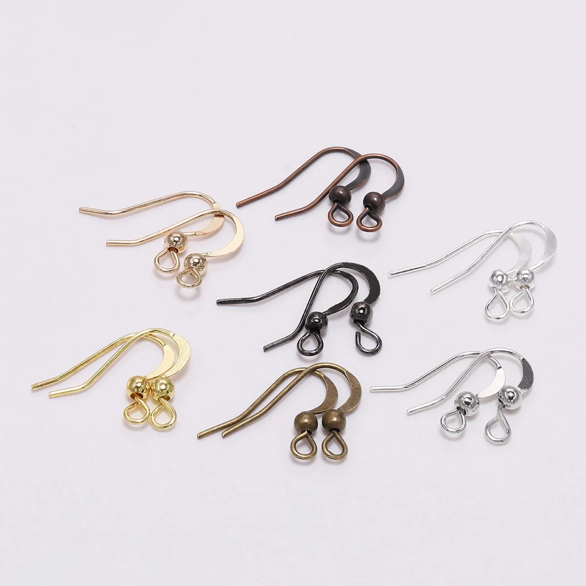 

100 шт. 19 мм X 18 мм Бронзовый золотой, серебряный крючок с бусинами Сделай Сам искусственная фурнитура ручной работы