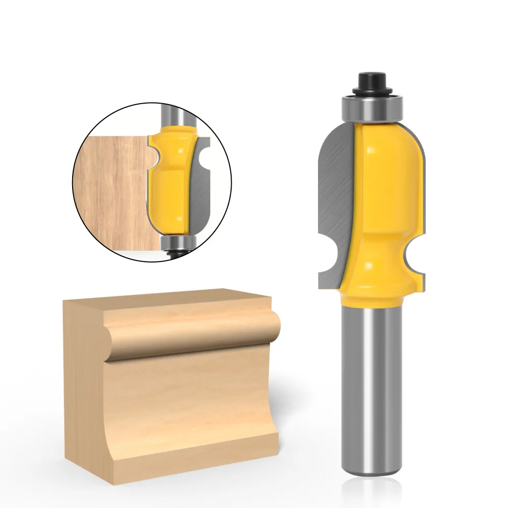 

1PC 1/2" 12.7MM 12MM Shank Milling Cutter Wood Carving Architectural Molding Router Bit - 1/2" Shank Line Knife Tenon Cutter