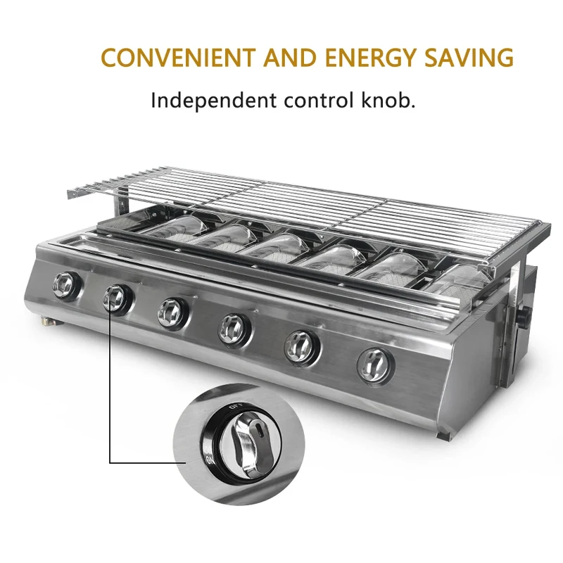 Профессиональный портативный гриль для барбекю из нержавеющей стали бездымный