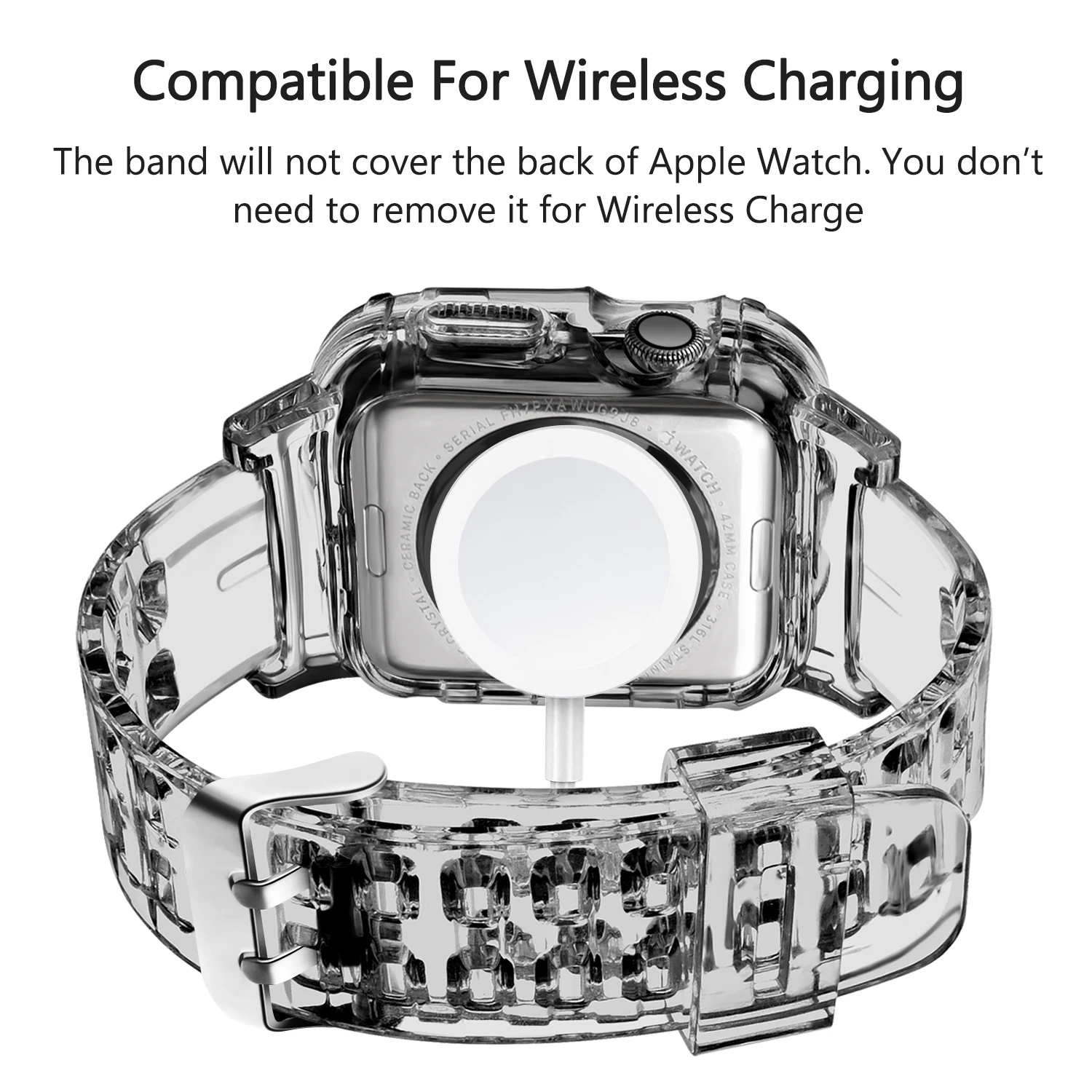 Transparent Soft TPU Band With Case For Apple Watch Series 6 5 4 3 2 Watchband Strap Bracelets For iWatch 38mm 40mm 42mm 44mm