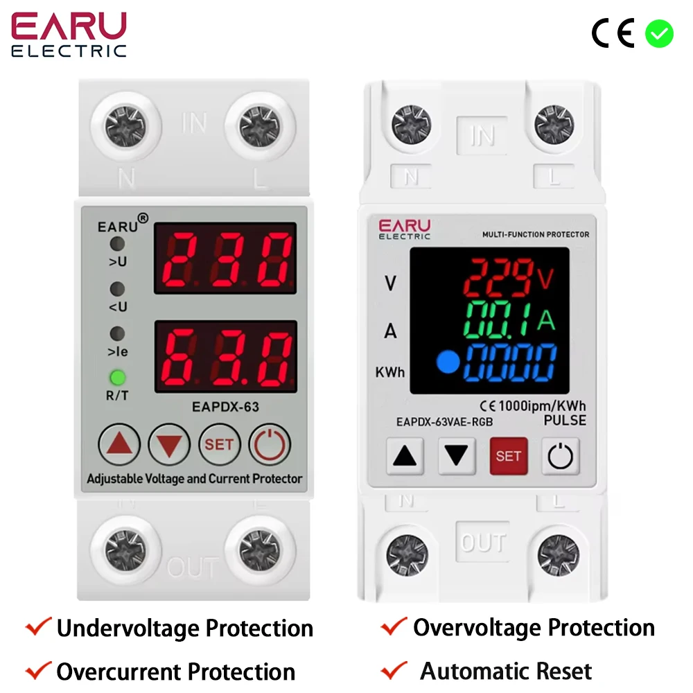 

Цифровое реле перенапряжения EARUELECTRIC