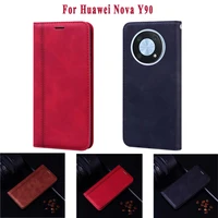 nova y90 case flip wallet phone cover on huawey novay90 y 90 funda coque for carcasa de celular huawei nova y90 case card holder