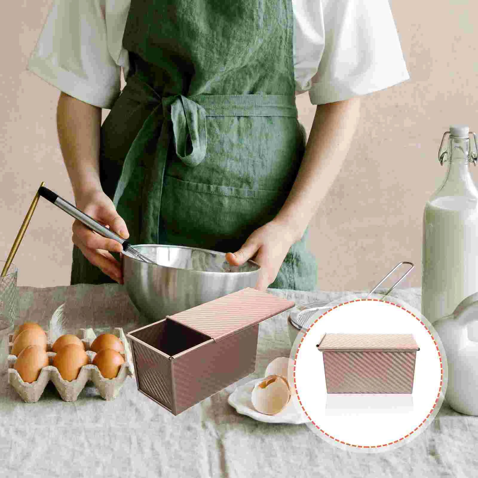 

Bread Baking Toast Rectangular Tray Pan Loaf Tin Para Moldes Metal Stick Nonstick Non Box Dough Reposteria
