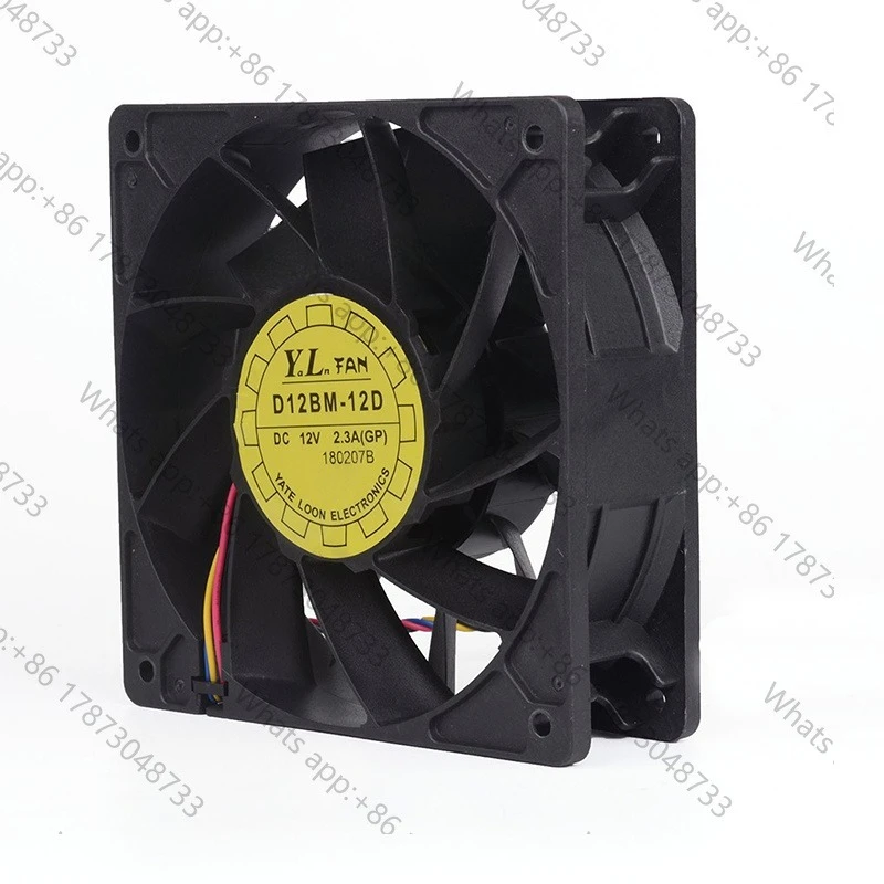 Фото Новый оригинальный вентилятор D12BM-12D 12В 2.3А 12см 120*38мм для Antminer S7 S9 L3+ T9+ M3 S9i, высокопроизводительный, с мощным воздушным потоком №3