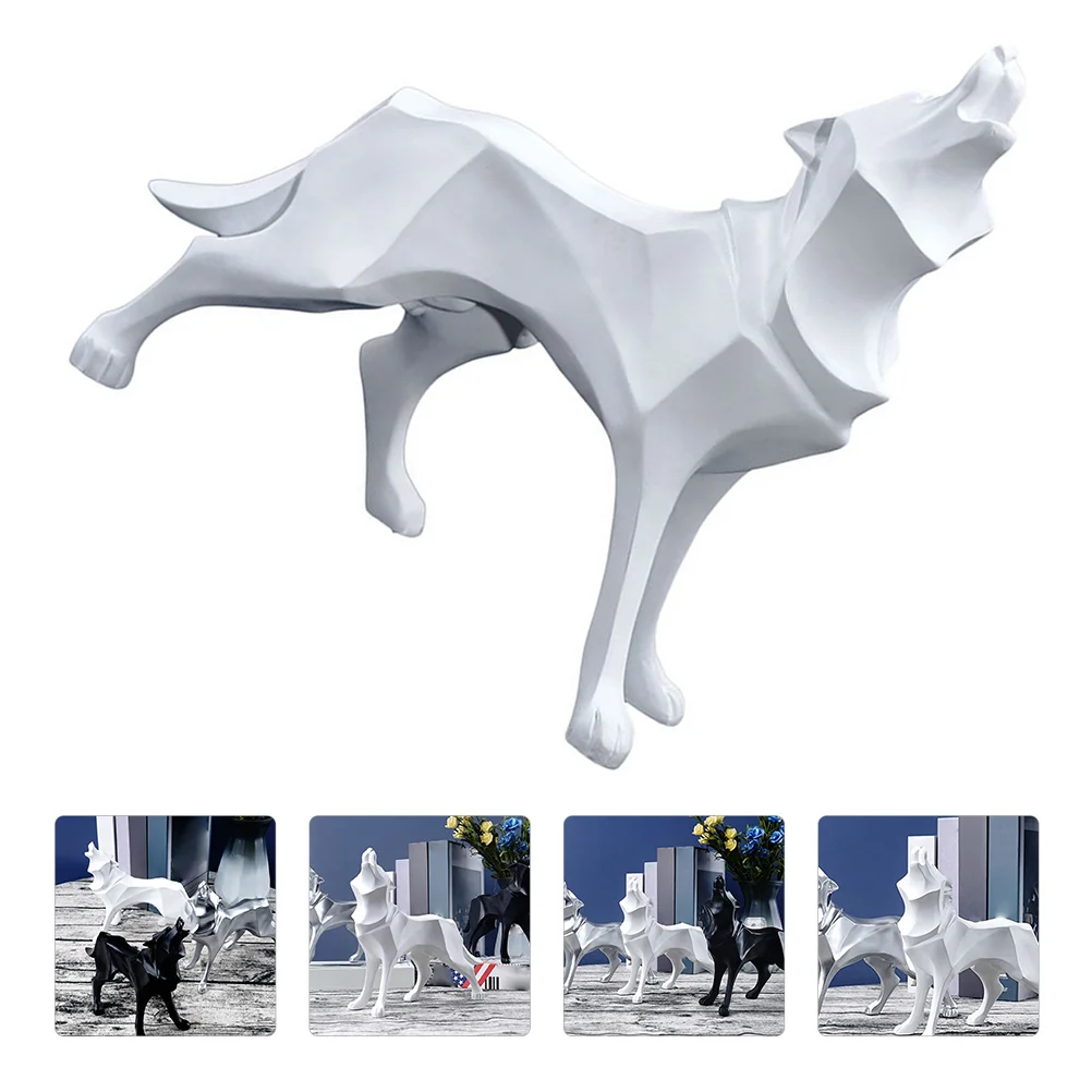 

Моделирующее украшение с волком, настольные украшения для гостиной, Настольная скульптура, домашний декор
