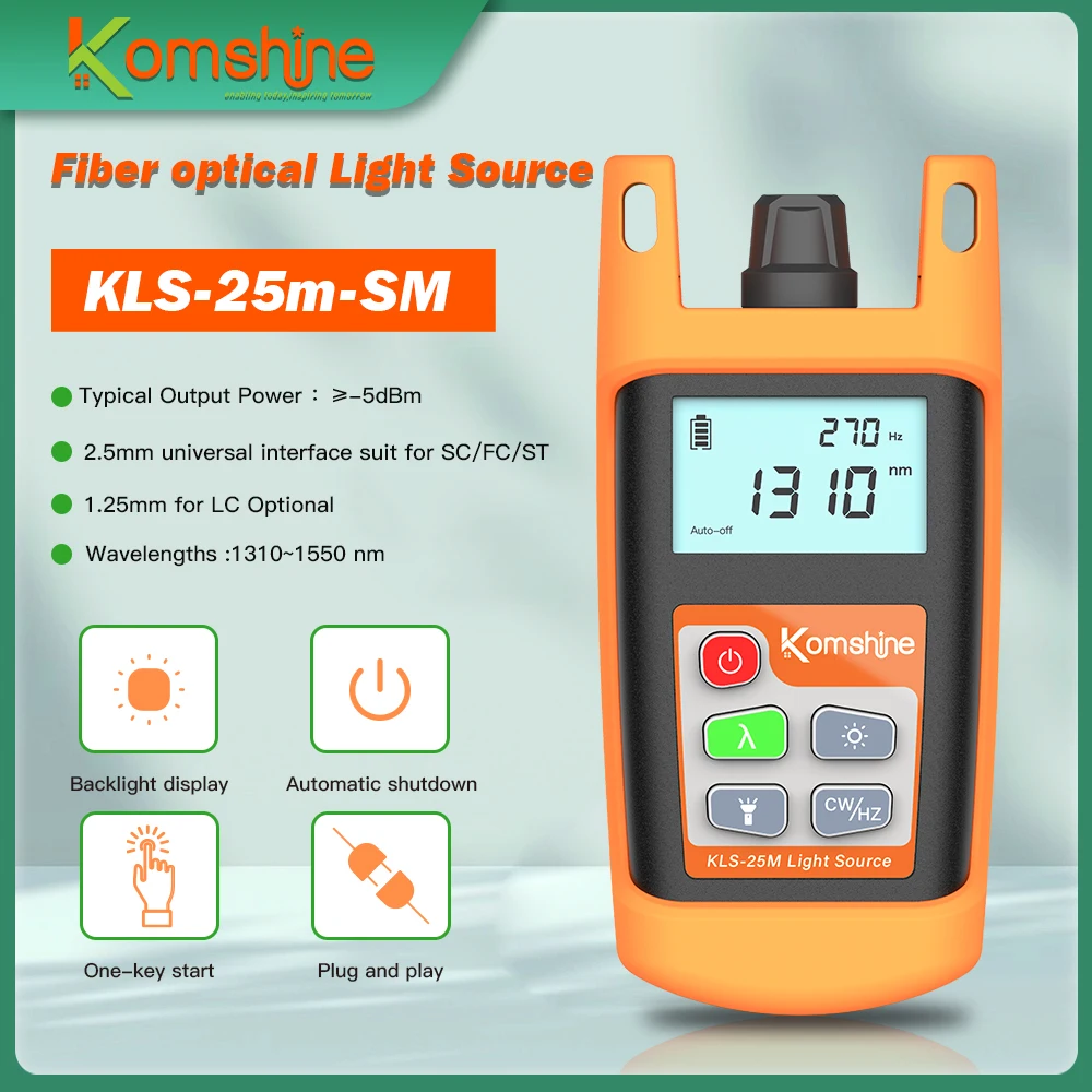 Komshine KLS-25M/KPM-25M Волоконно-оптический лазерный источник 1310/1550 нм Измеритель