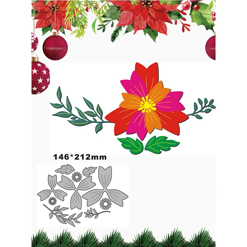 

Новинка 2021, изысканные металлические Вырубные штампы из пуансета для скрапбукинга, изготовления бумаги и открыток, тиснение, Декор, без шта...