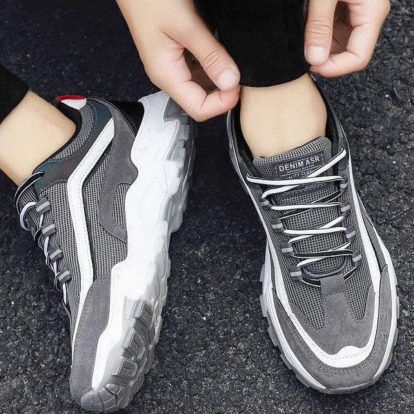 

Мужские кроссовки для тренировок, дышащие легкие кроссовки на шнуровке, Повседневная Уличная износостойкая спортивная обувь, размеры 39-45, в...