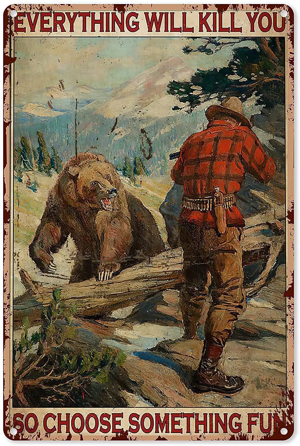 Металлическая вывеска JIUFOTK все убивает вас винтажный Декор фермы охотничий