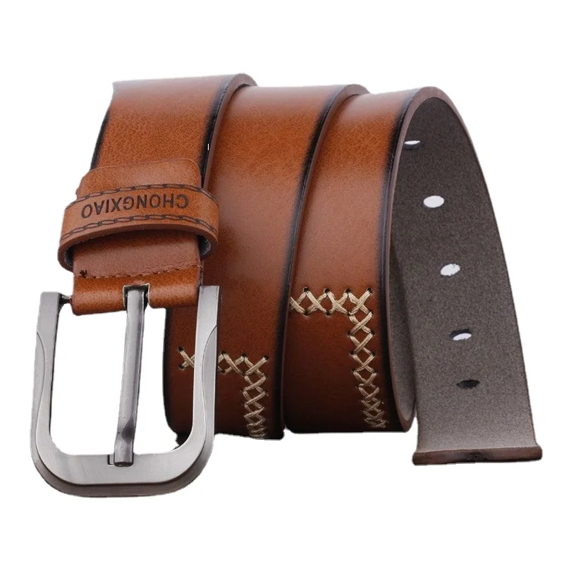 

2022 New Leather Man Buckle Girdle Jeans Casual Business Cowboy Waistband Male Fashion Designer PU Belt for Men Cinturones Gift