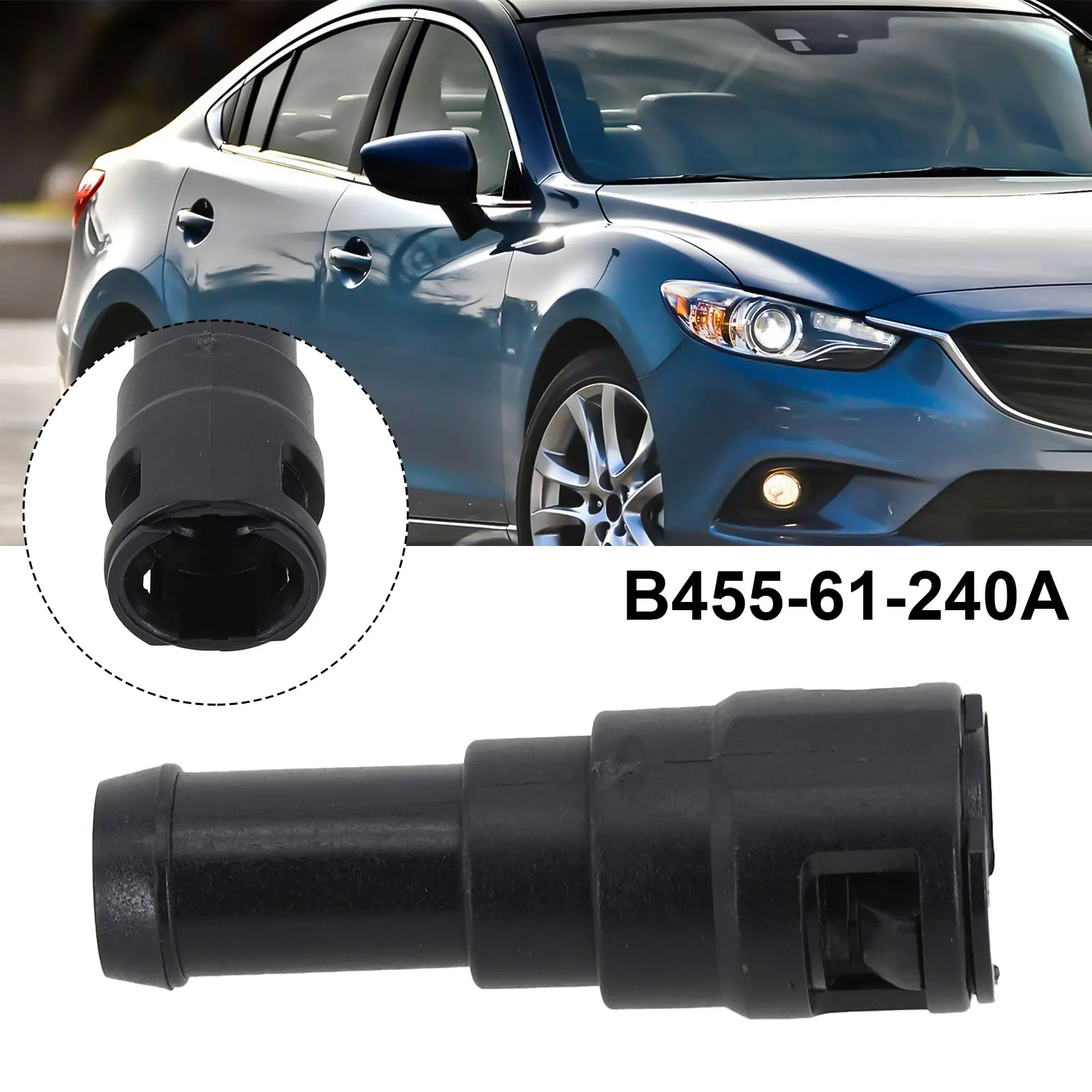 Easy to Use For Mazda Heater Hose Connector ABS Material Black Color Suitable for Rx7 626 323 3 5 MPV