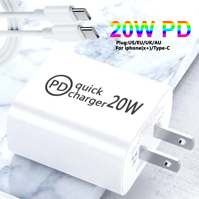 Быстрое зарядное устройство PD QC4.0 QC3.0 20 Вт для Apple iPhone 13 12 11 Pro iPad mini Samsung S20 Ultra NOTE 10 USB