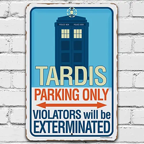 

Metal Sign - Tardis Parking Only - Durable Metal Sign - Use Indoor/Outdoor - Makes a Great Home Decor and Gift8x12inch