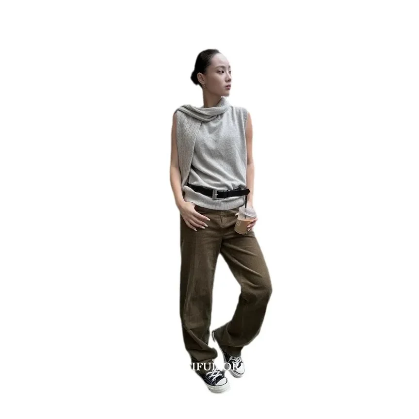 Модный повседневный универсальный теплый свитер из меха енота дизайн толстая