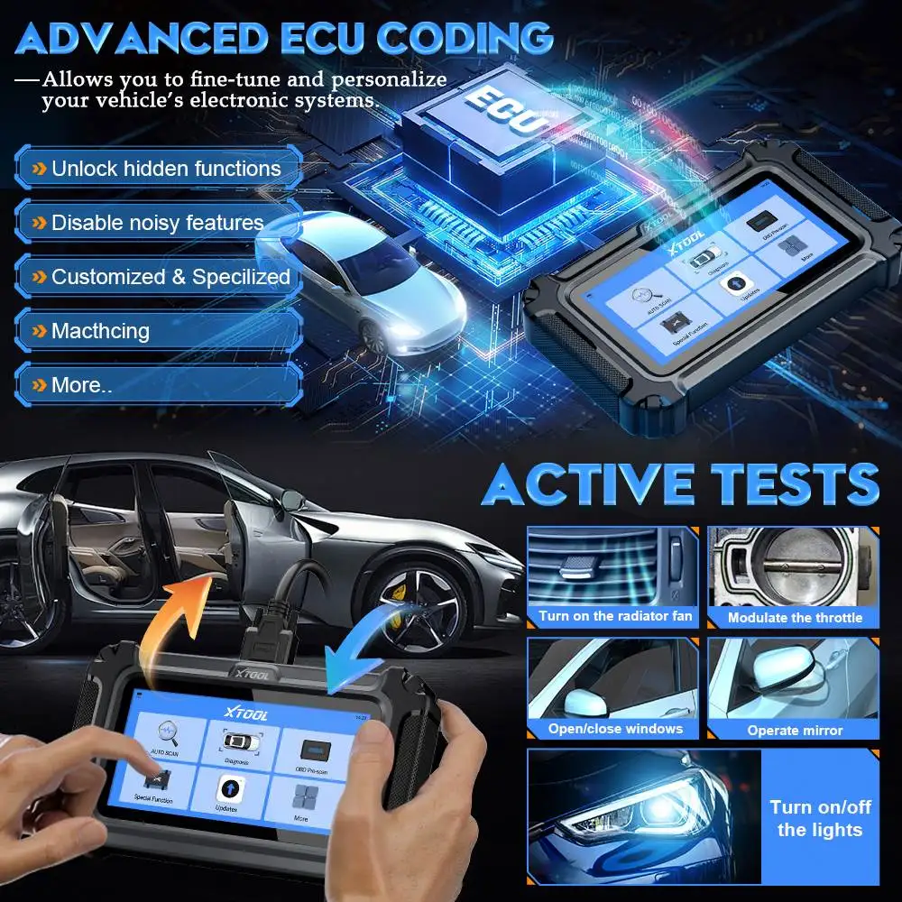 Фото Новый диагностический сканер IP500 TLS CAN FD Bi-Directional OBD2 для автомобилей Toyota/Lexus/Scion с 19+ сервисными функциями и считывателем кодов OBD2 №3