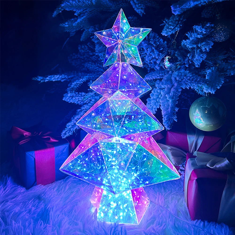 

Рождественская фантазия, праздничная атмосфера, дневное Рождественское украшение, светящиеся украшения, иллюзия домашних животных, Рождественская елка в форме алмаза