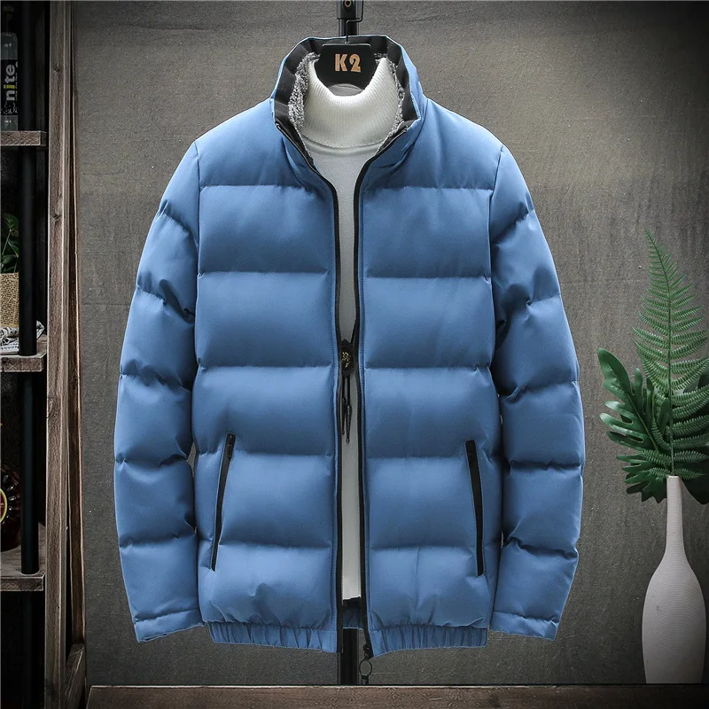 Factory sales men's coat autumn and winter 2022 new cotton coat couple Korean version trend stand collar cotton jacket clothing