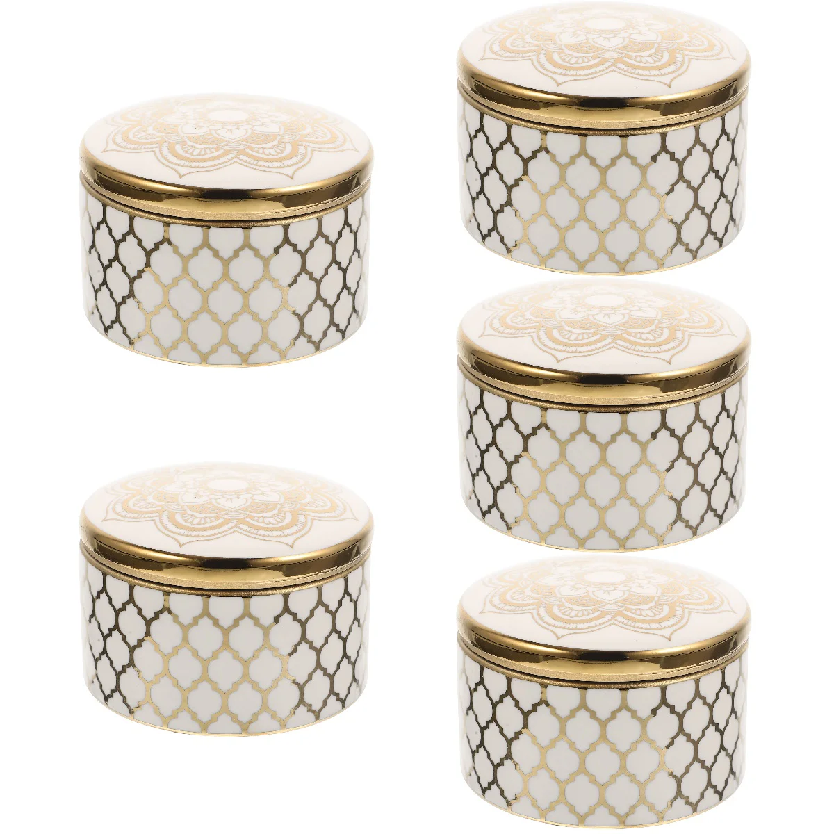 

5pcs Case Container Organizer Ceramic Trinket Storage Box