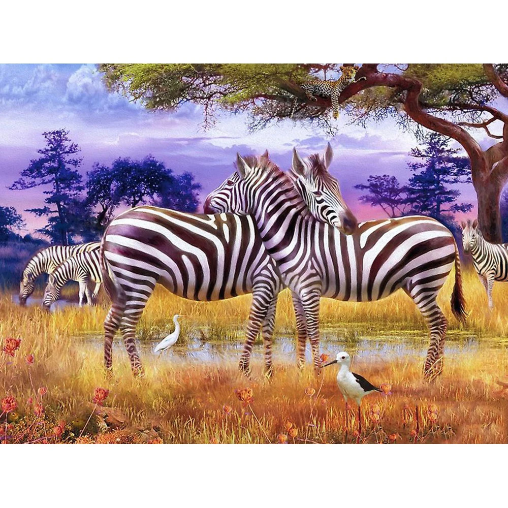 

YI BRIGHT 5d Diy Diamond Painting Zebra Full Square/Round Diamond Embroidery Animal Mosaic Rhinestone Needlework Gift
