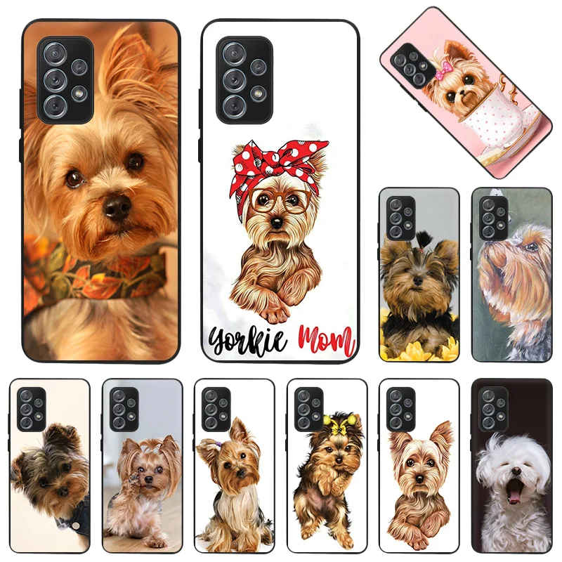 Yorkshire Terrier Dog Silicone Black Case For Samsung A33 A53 A32 A23 A13 A73 A52 A22 A72 A42 A71 A51 A41 A31 5G A21S A12 A11 S9