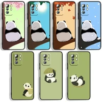 chinese giant panda phone case for xiaomi redmi note 10 10s 10t 10promax 11 11s 11t 11e lite pro 5g 4g black luxury silicone