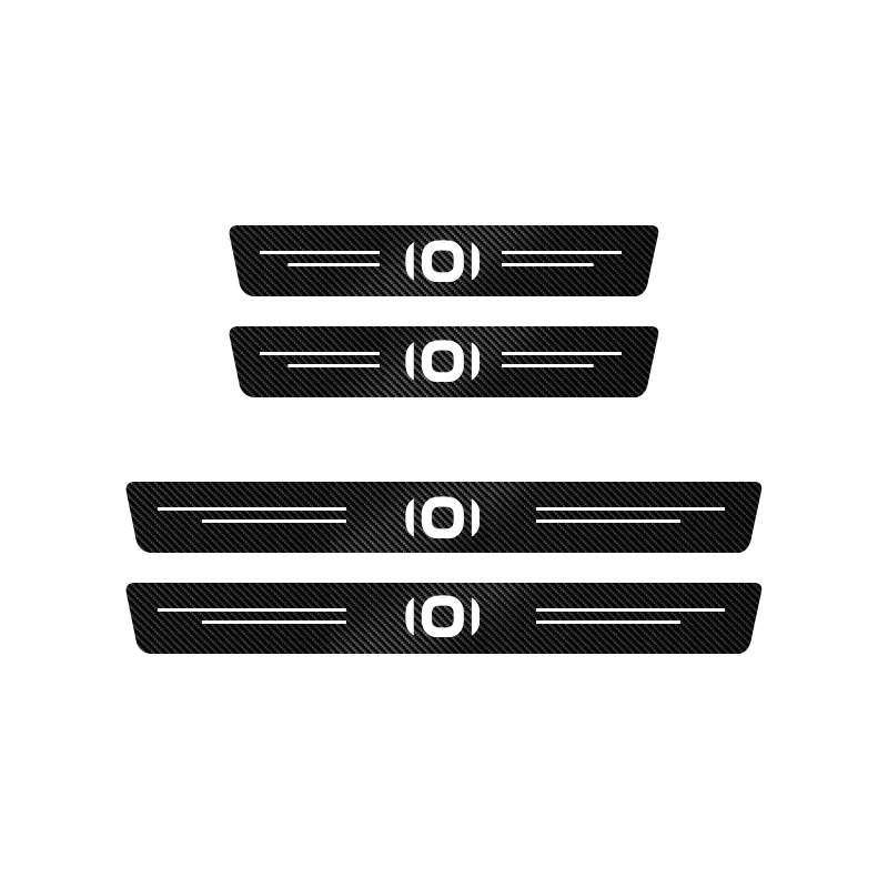 

4 шт., защита порога автомобиля из углеродного волокна, приветственная педаль, украшение, кожаные наклейки для Changan QiYuan A05 A07 Q05 Q07 E07