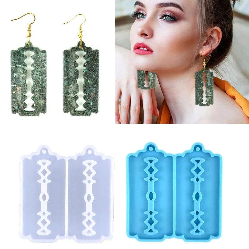 

Diy Crystal Irregular Blade-shaped Mold Ear Pendant Drop Glue Mold Keychain Mold
