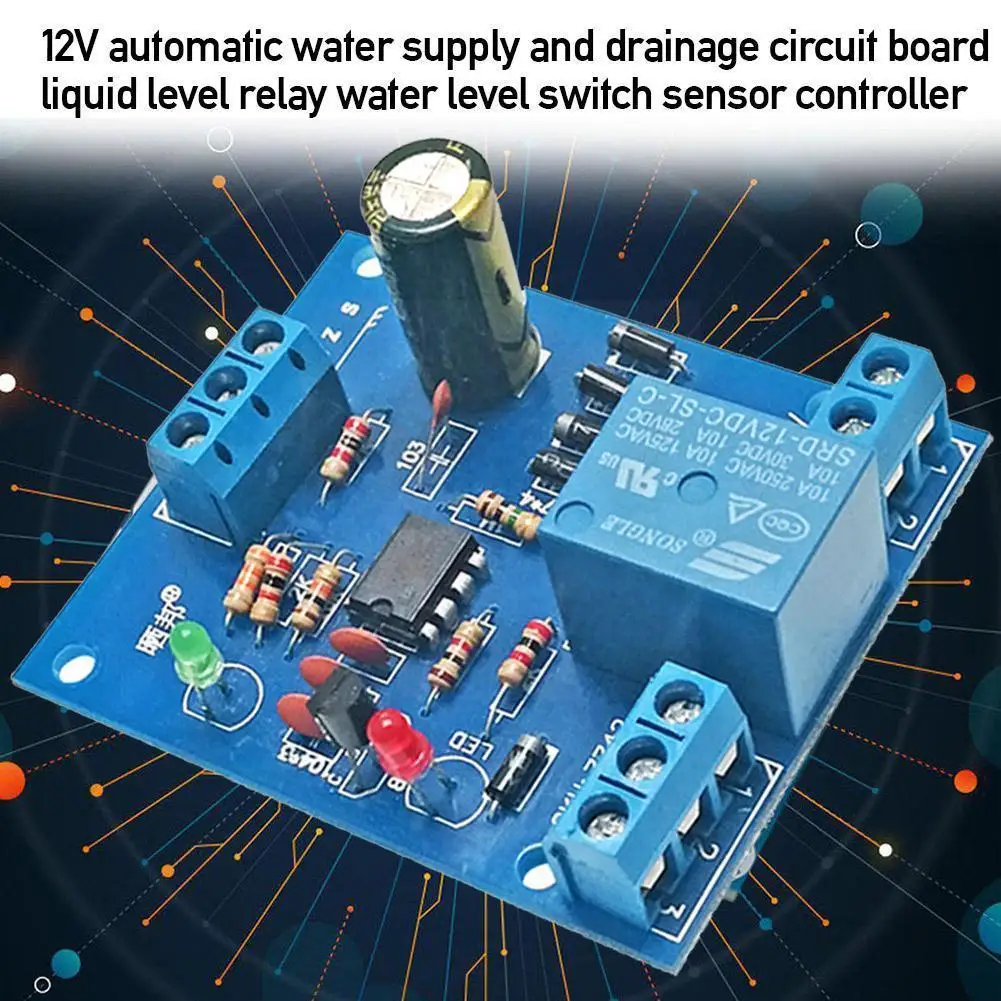 

9v-12v Liquid Water Level Controller Sensor Automatic Level Control Water Pump Board Circuit Pumping Drainage Detection Wat Z6v2