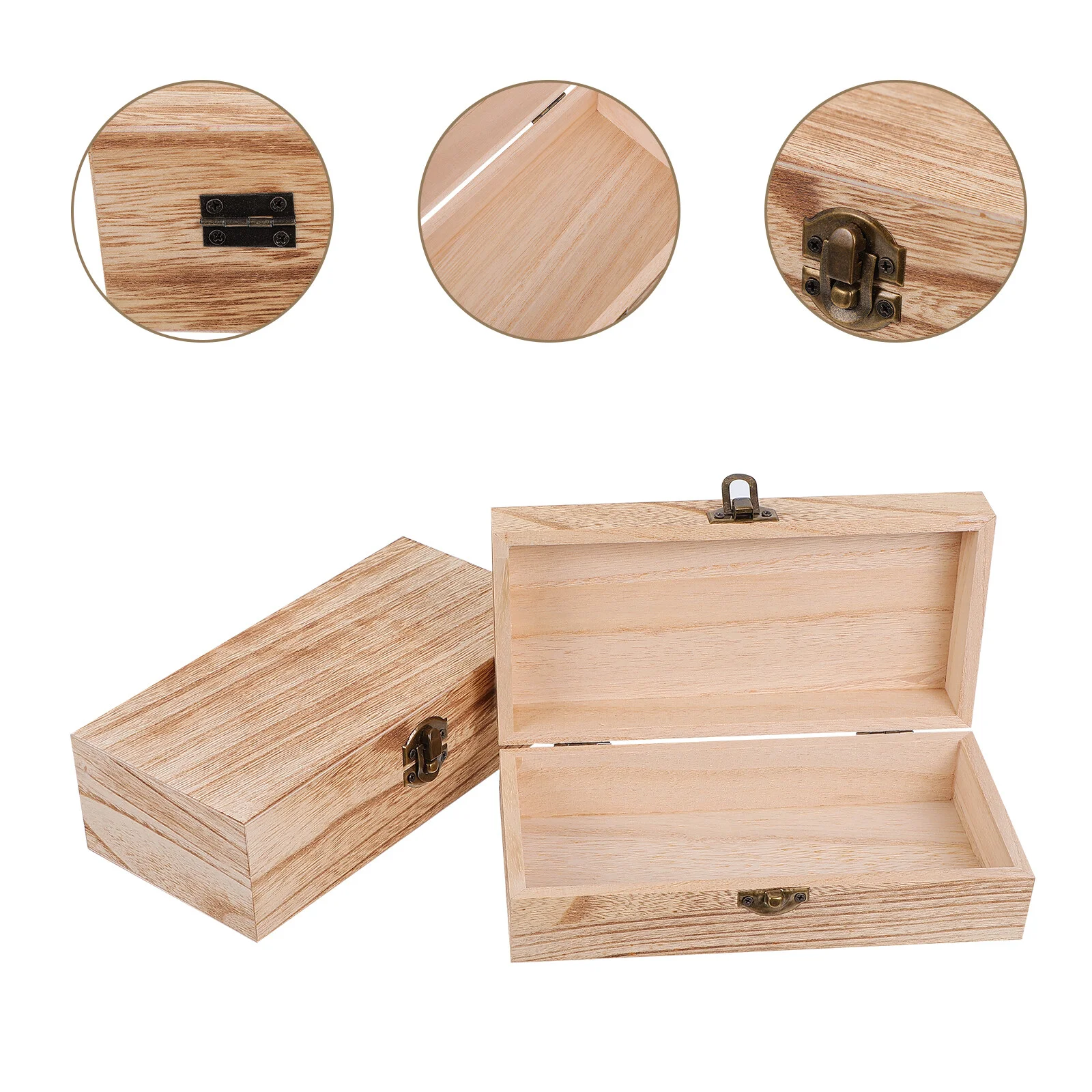 

Solid Wood Storage Box Jewelry Small Organizer Decorative Wooden Miss Treasure