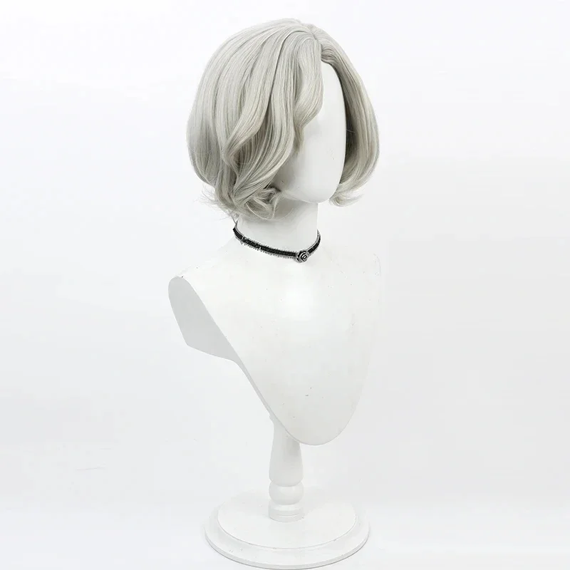 Вкусный в Dungeon Mithrun парик для косплея короткие серые синтетические волосы