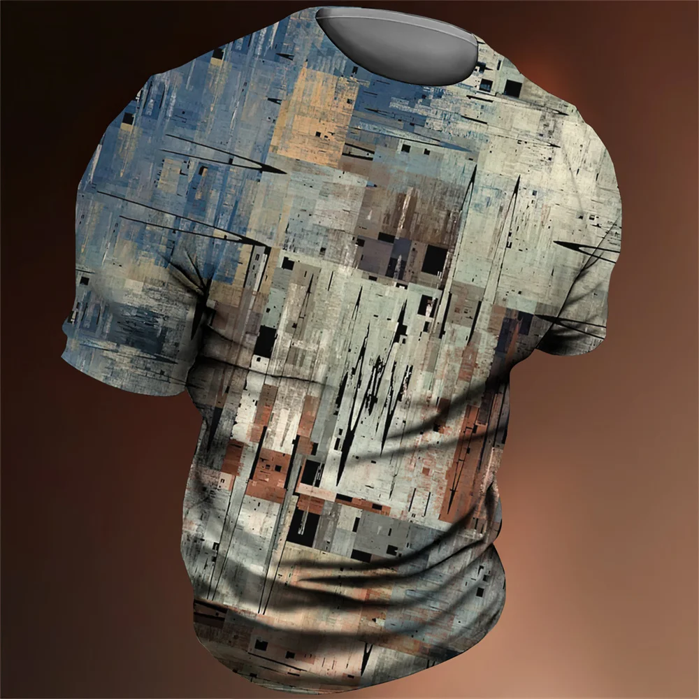 

Vintage Men's T-Shirt 3d Retro Style Print Short Sleeve Summer Casual Fashion T-Shirt For Men Daily Tops Men's Oversized Clothes
