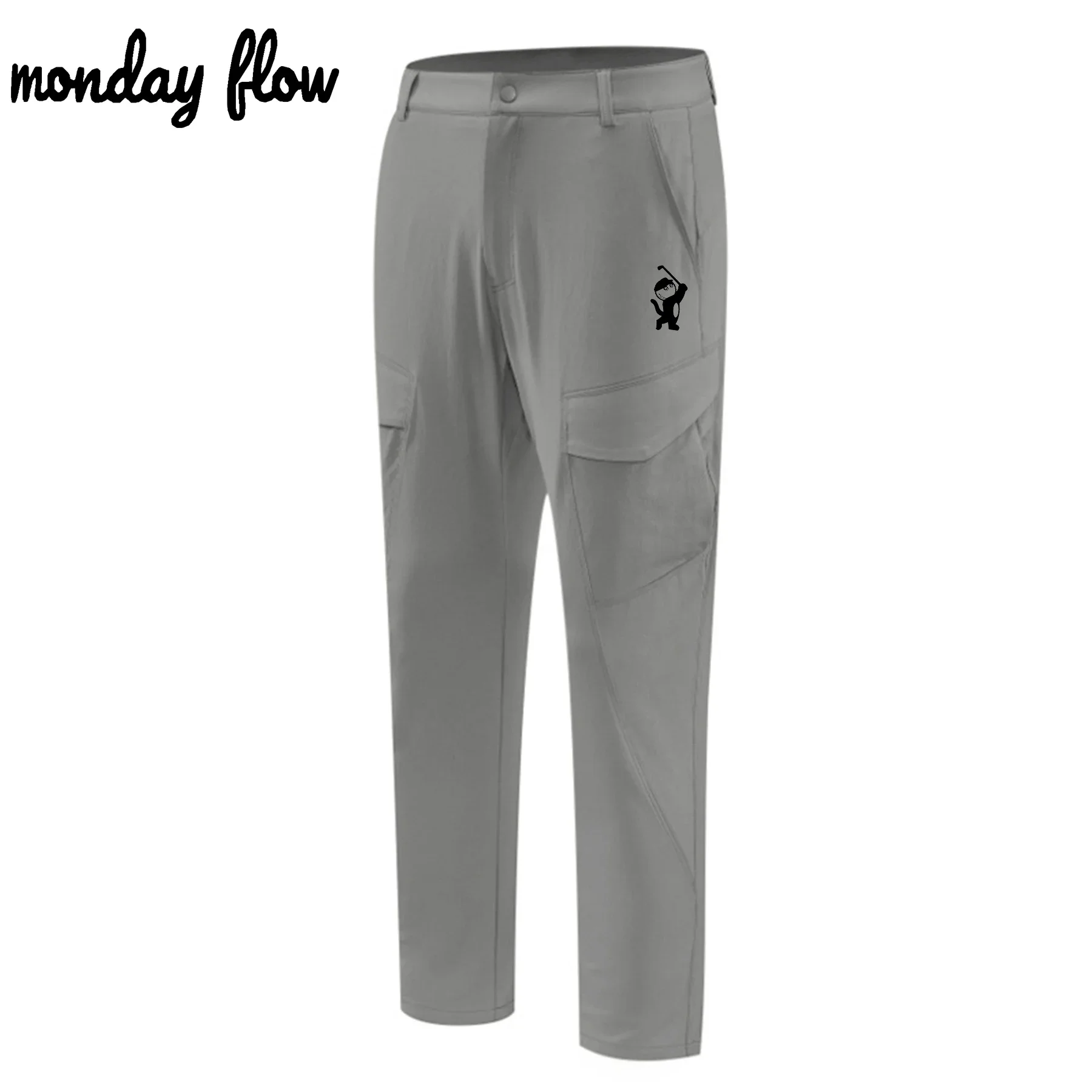 Monday Flow Golf мужские осенние брюки дышащие быстросохнущие эластичные облегающие
