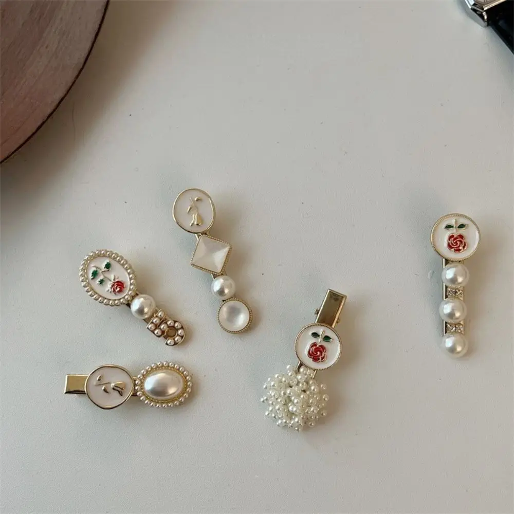

1/2PCS Baroque Pearl Hair Clip Vintage Duckbill Clip Women Bangs Clips Hair Accessories Jewelry Styling Tool