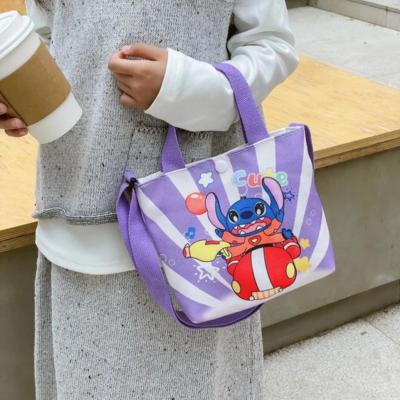 Kawaii Stitch сумка через плечо Disney аксессуары для хранения Messenger Lilo рюкзак холщовая
